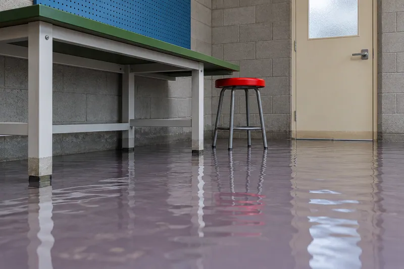 Water Extraction Near Cedardale Park & Complex — pooled water inside an affected property